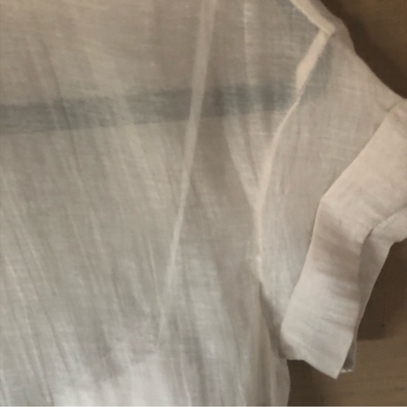 Brunello Cucinelli Cream Sheer Top - Picture 2 of 4